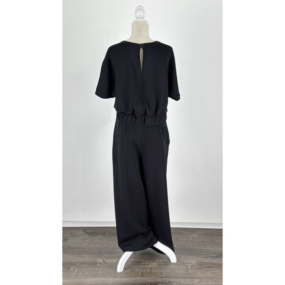 Spanx AirEssentials Cap Sleeve Cinched Jumpsuit Womens Size Large Black - Picture 8 of 11